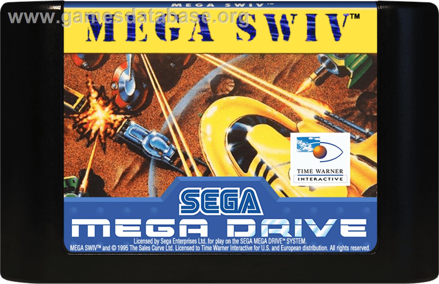 Mega Swiv - Sega Genesis - Artwork - Cartridge