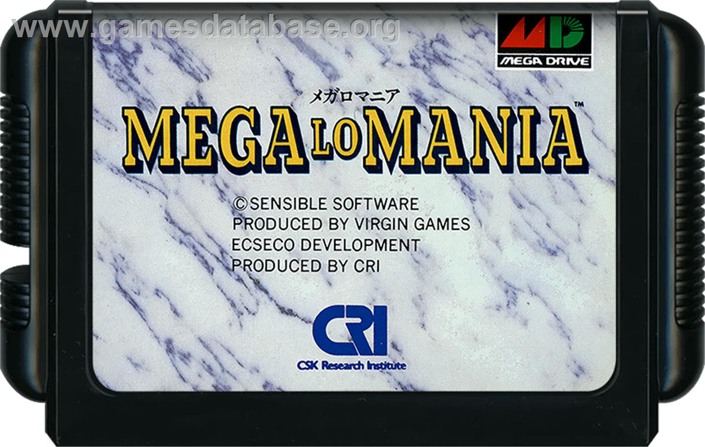 Mega lo Mania - Sega Genesis - Artwork - Cartridge