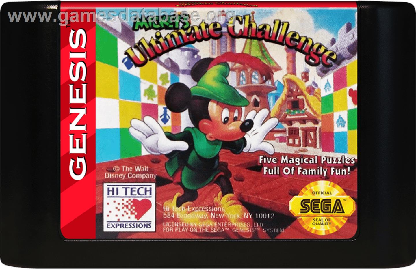 Mickey's Ultimate Challenge - Sega Genesis - Artwork - Cartridge