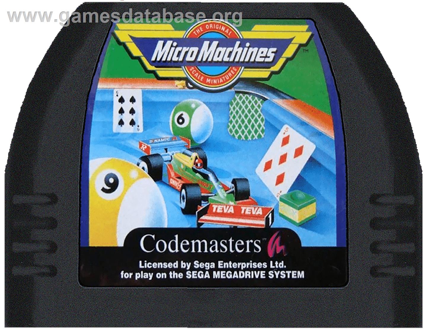 Micro Machines - Sega Genesis - Artwork - Cartridge