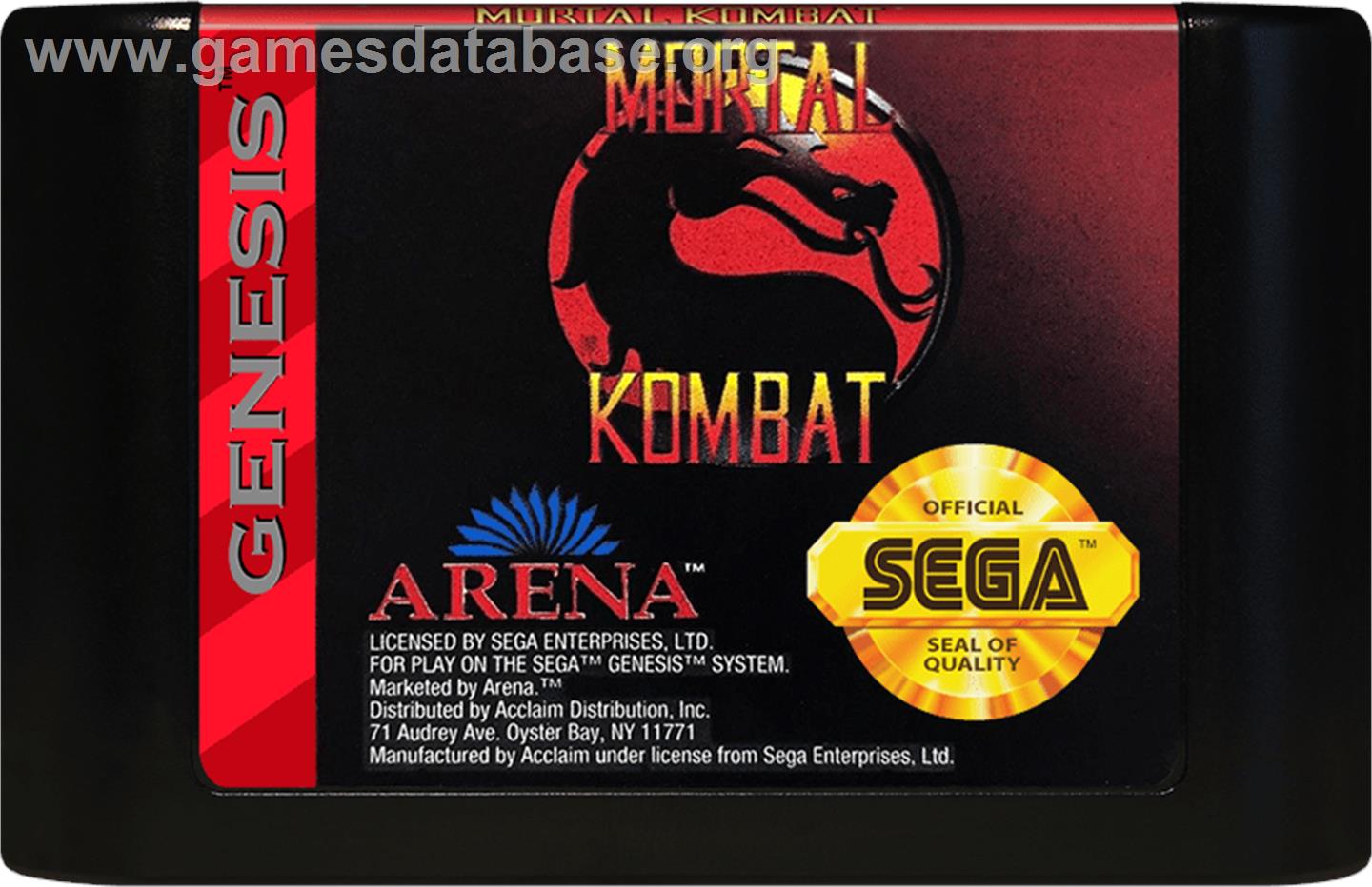 Mortal Kombat - Sega Genesis - Artwork - Cartridge