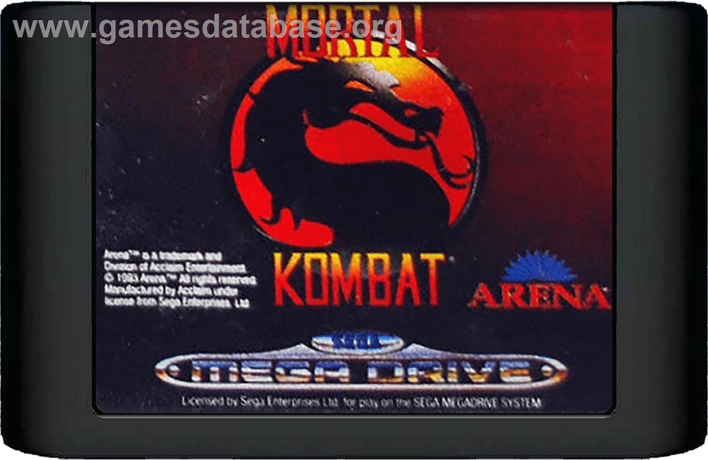 Mortal Kombat - Sega Genesis - Artwork - Cartridge