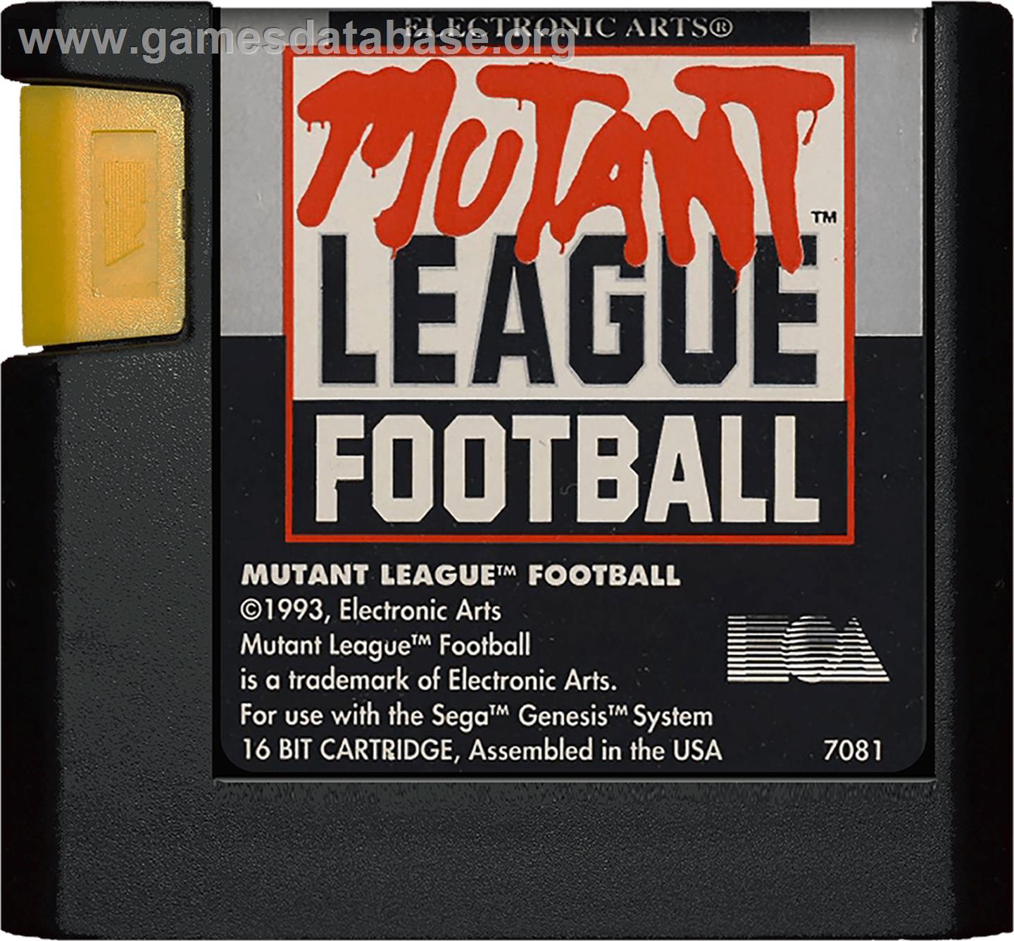 Mutant League Football - Sega Genesis - Artwork - Cartridge