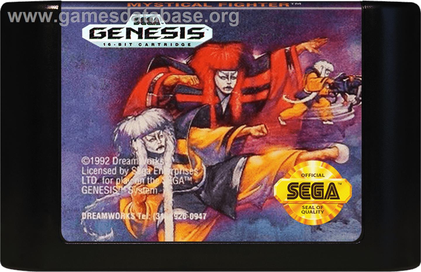 Mystical Fighter - Sega Genesis - Artwork - Cartridge