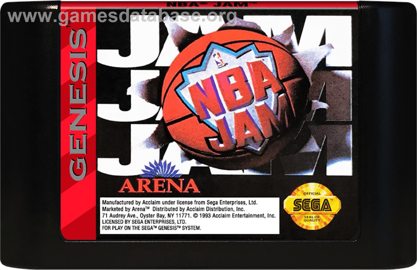 Nba Jam - Sega Genesis - Artwork - Cartridge
