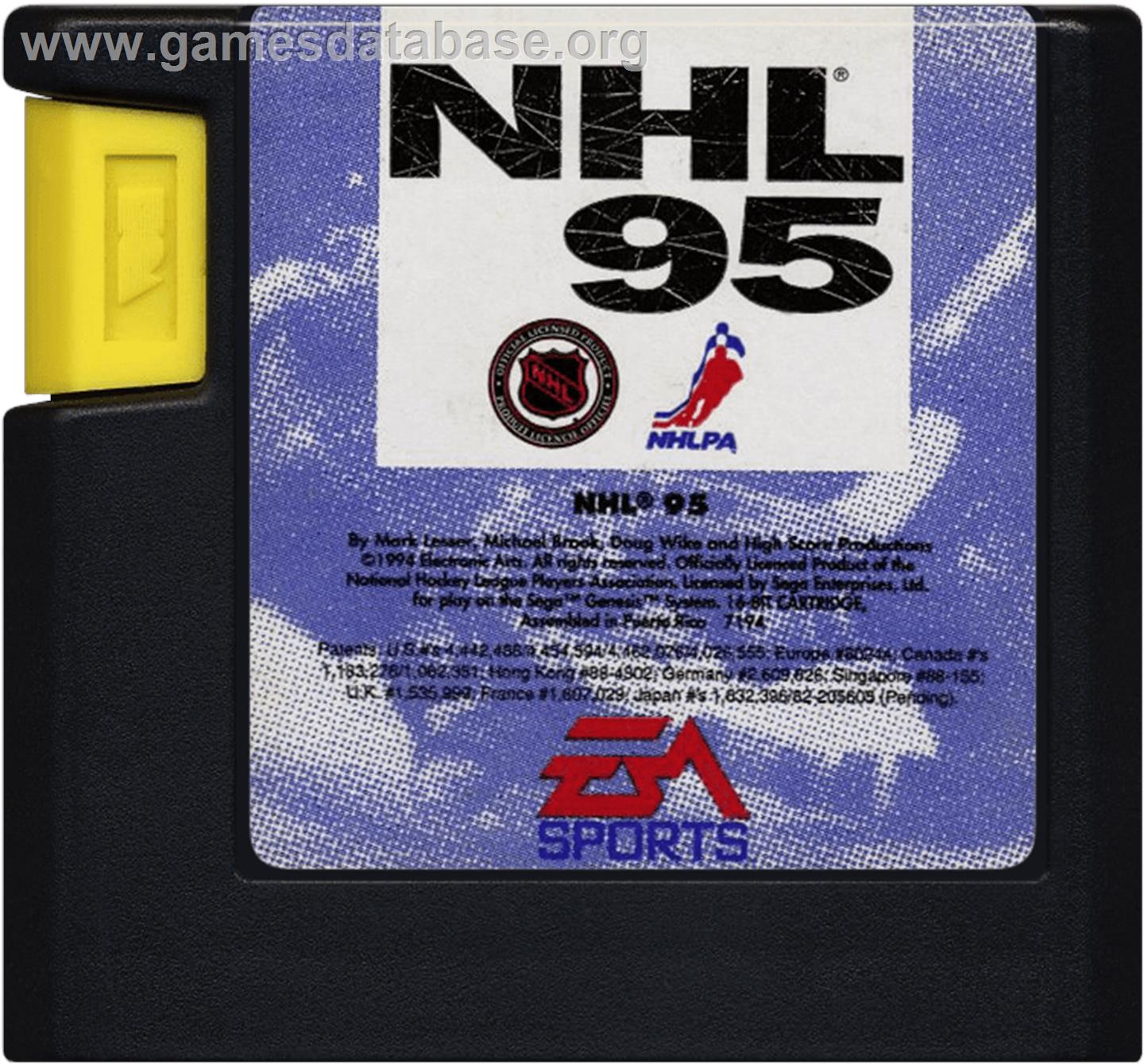Nhl 95 - Sega Genesis - Artwork - Cartridge