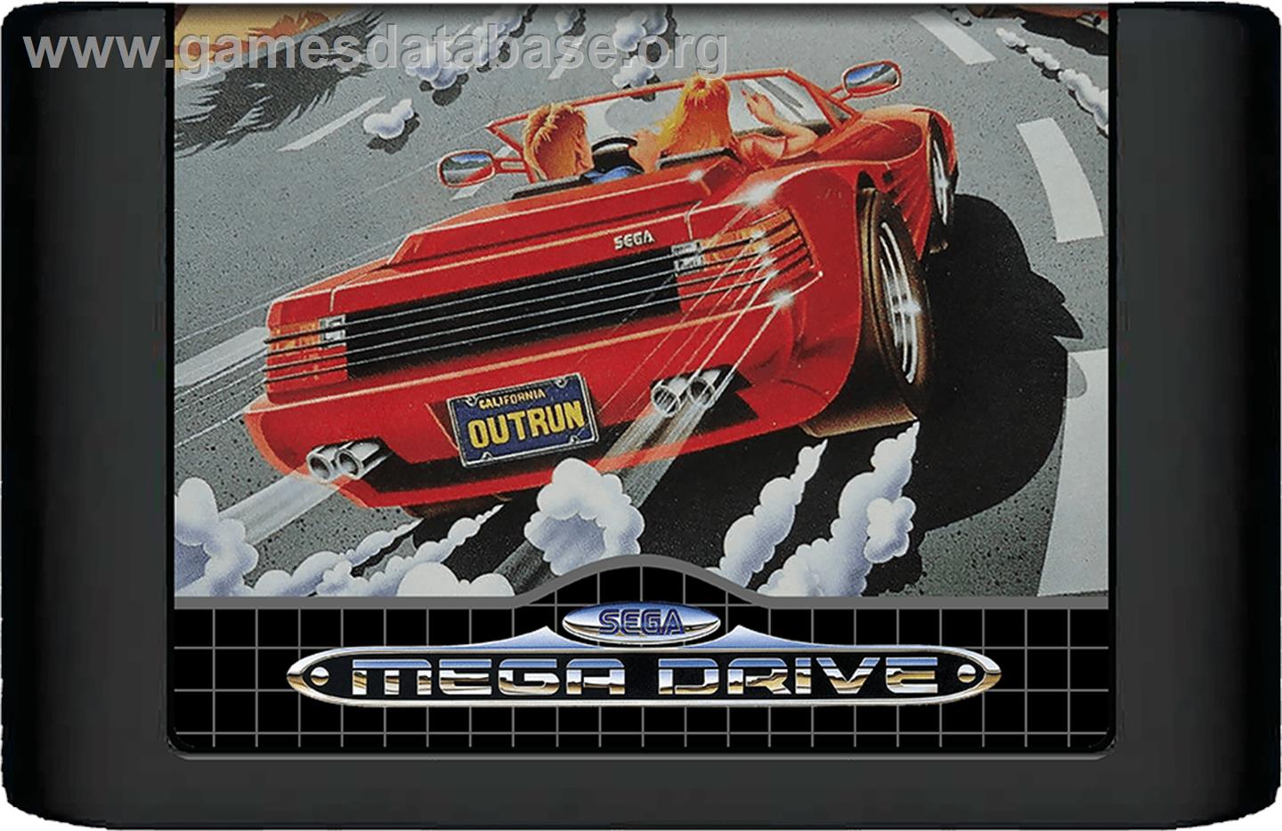 Out Run - Sega Genesis - Artwork - Cartridge