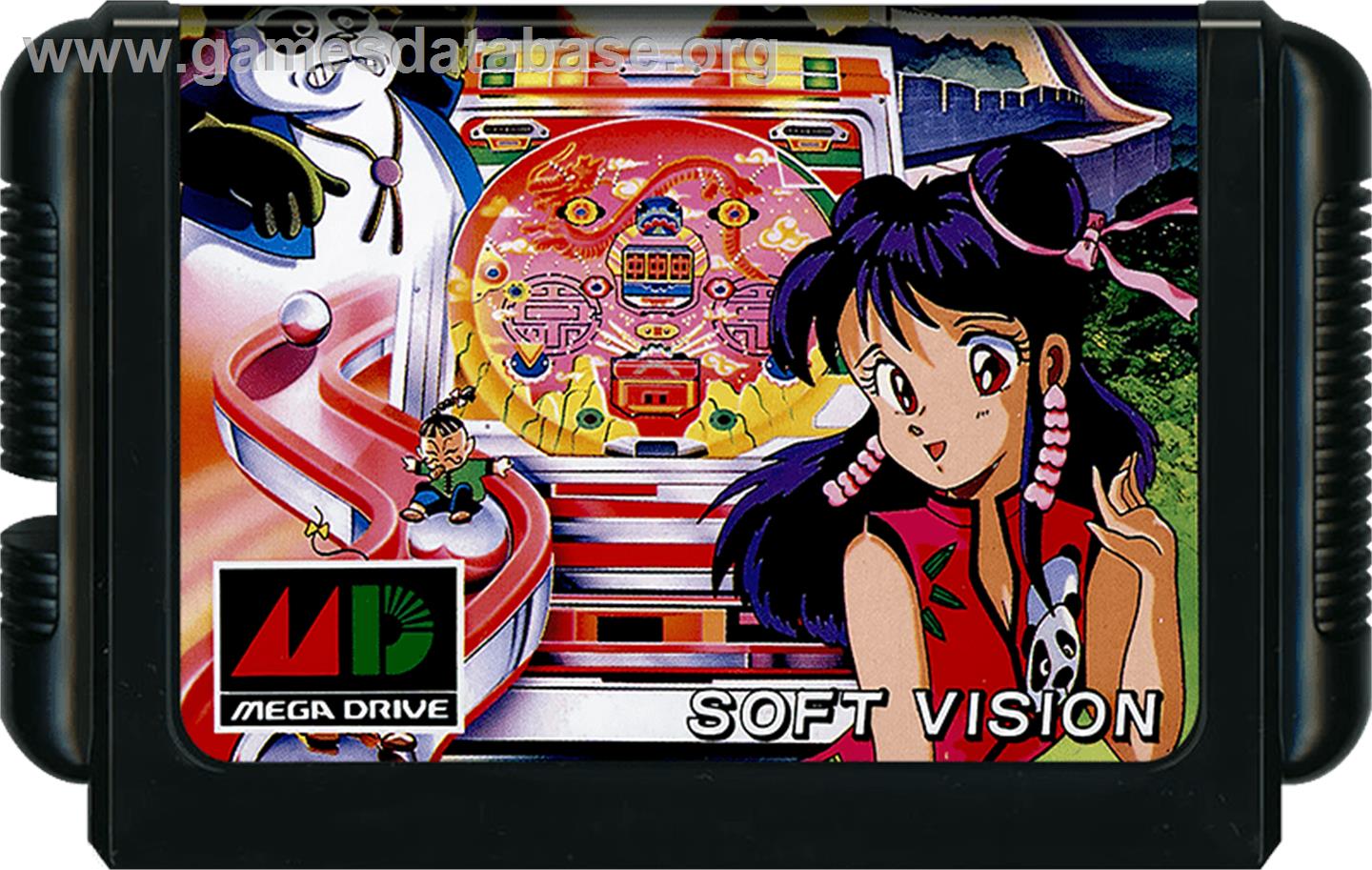 Pachinko Kuunyan - Sega Genesis - Artwork - Cartridge