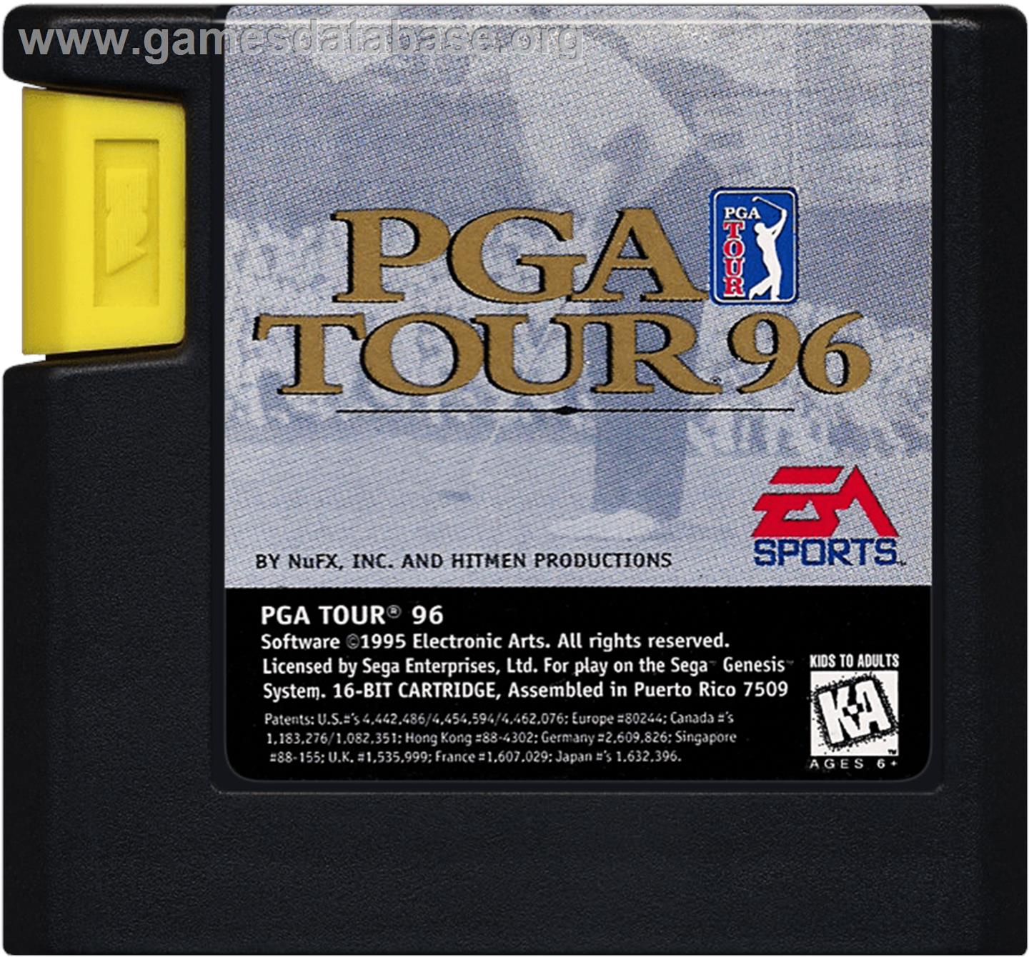 Pga Tour 96 - Sega Genesis - Artwork - Cartridge