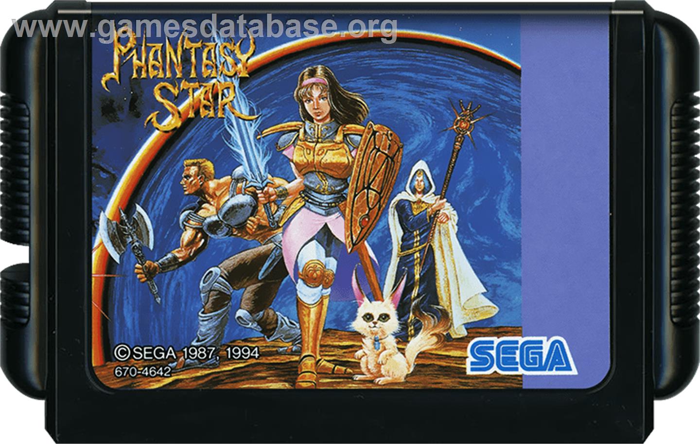 Phantasy Star Fukkokuban - Sega Genesis - Artwork - Cartridge