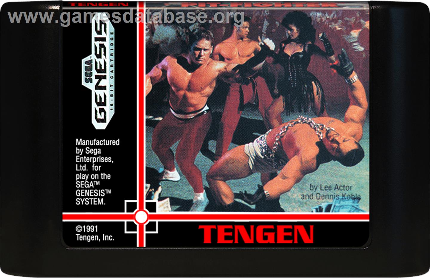 Pit-fighter - Sega Genesis - Artwork - Cartridge