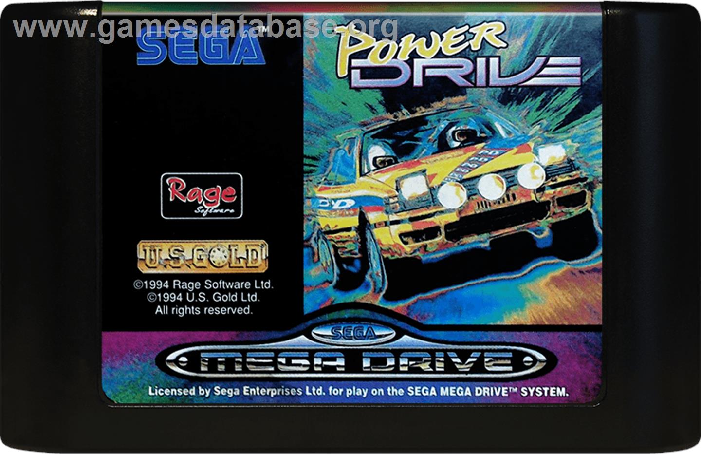 Power Drive - Sega Genesis - Artwork - Cartridge