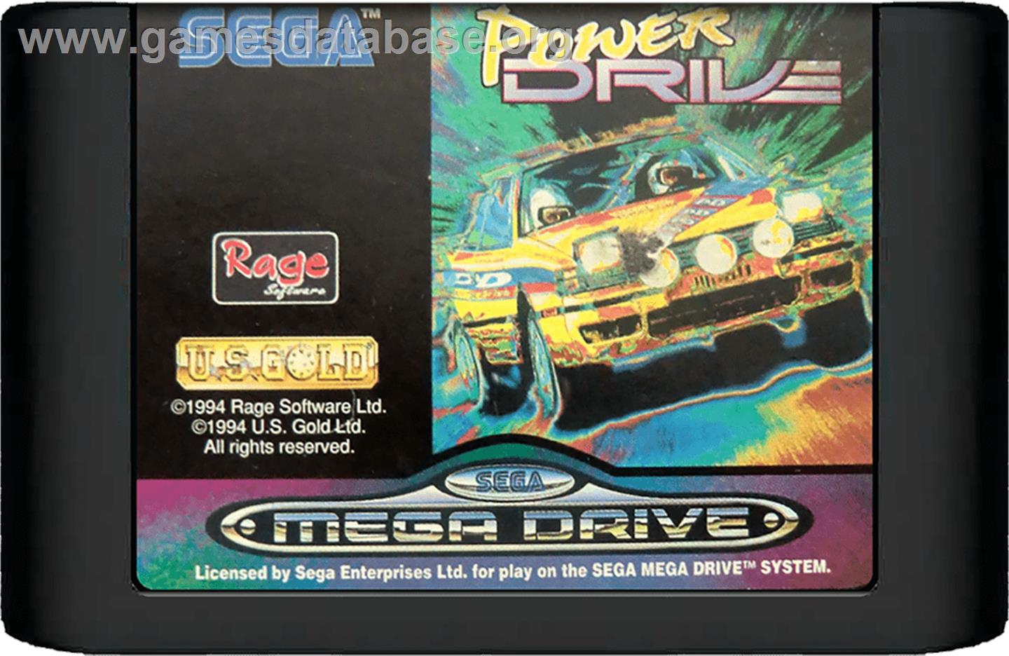Power Drive - Sega Genesis - Artwork - Cartridge