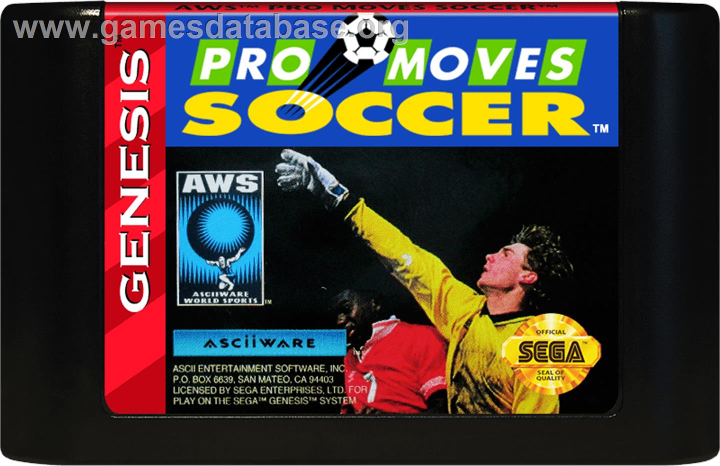 Pro Moves Soccer - Sega Genesis - Artwork - Cartridge