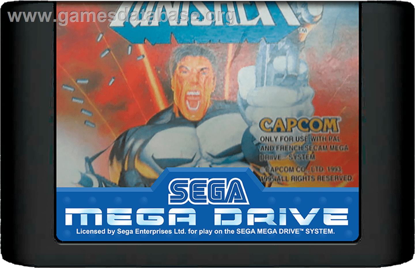 Punisher, The - Sega Genesis - Artwork - Cartridge