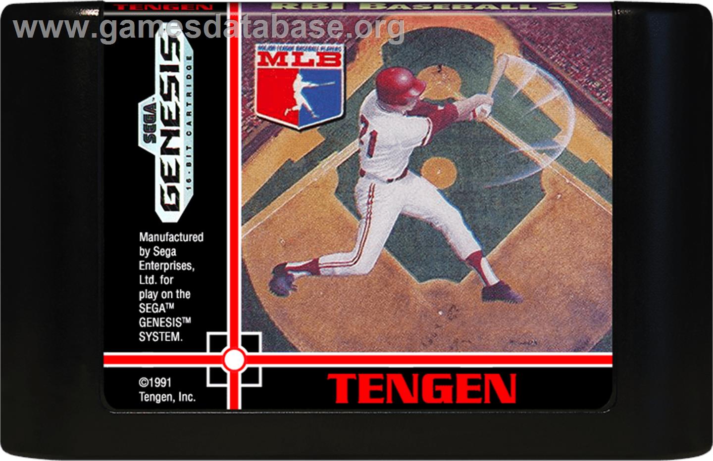 R.b.i. Baseball 3 - Sega Genesis - Artwork - Cartridge