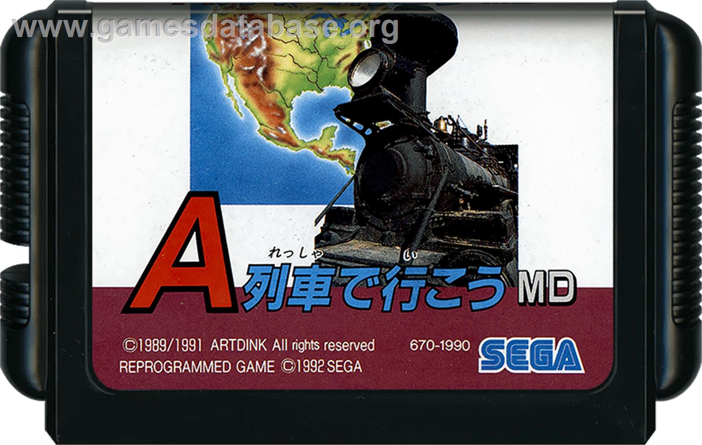 Ressha De Ikou Md, A - Sega Genesis - Artwork - Cartridge
