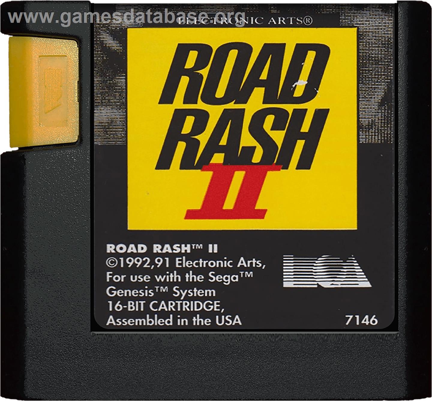 Road Rash 2 - Sega Genesis - Artwork - Cartridge