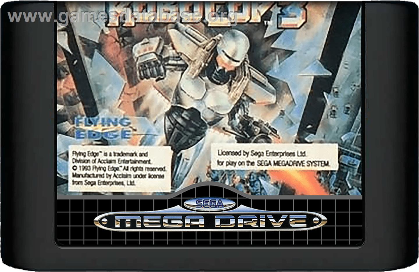 Robocop 3 - Sega Genesis - Artwork - Cartridge