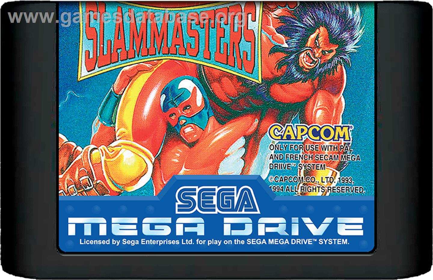Saturday Night Slam Masters - Sega Genesis - Artwork - Cartridge