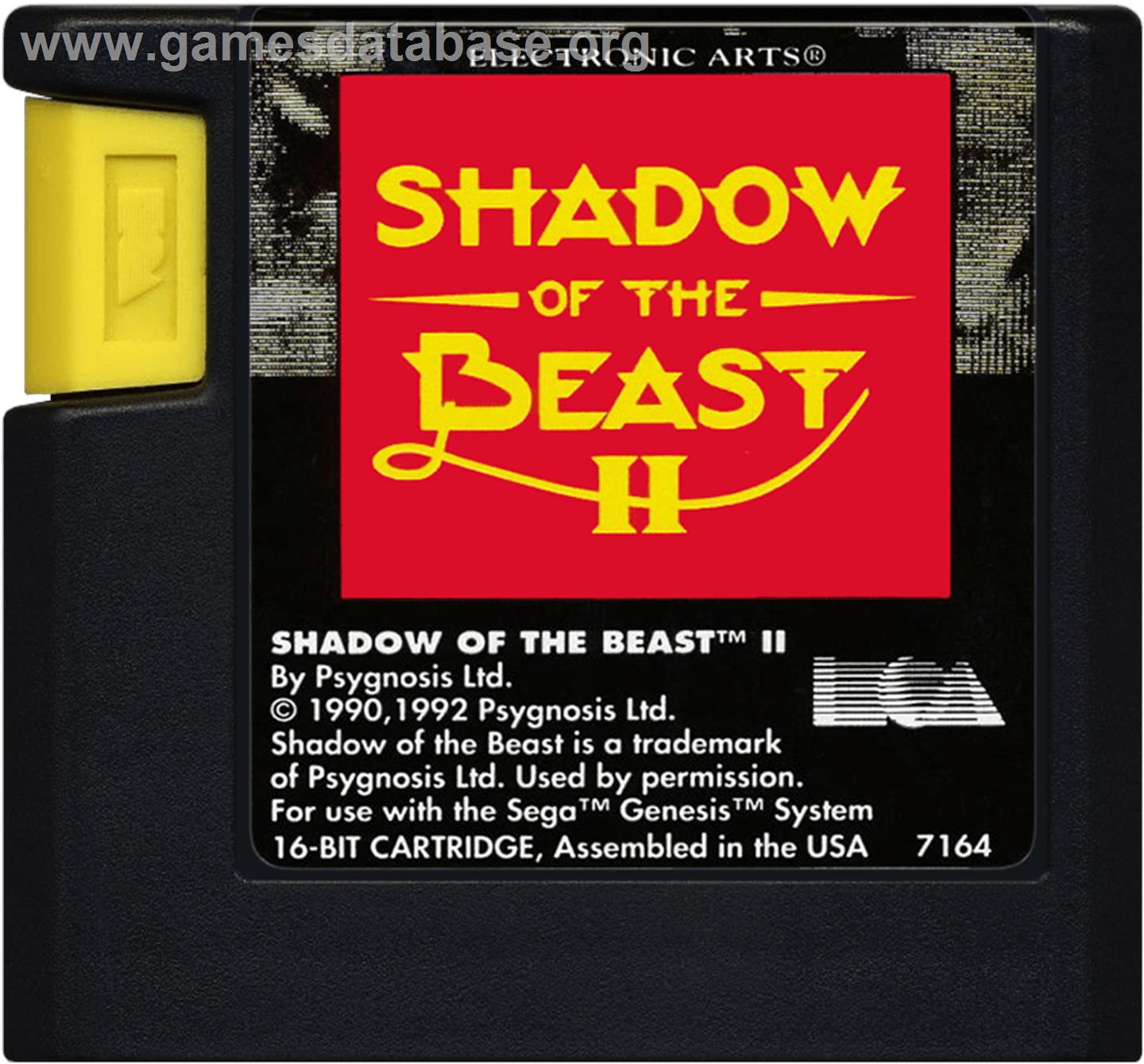 Shadow Of The Beast 2 - Sega Genesis - Artwork - Cartridge
