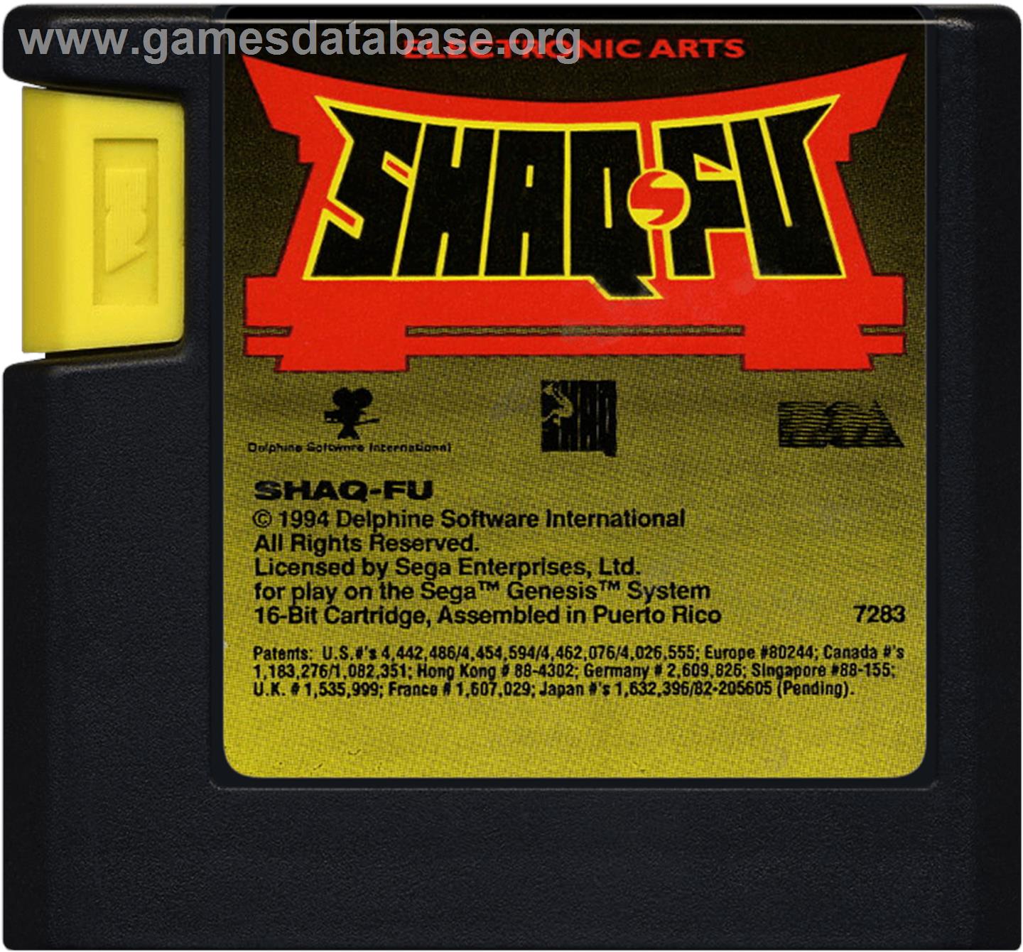 Shaq-fu - Sega Genesis - Artwork - Cartridge
