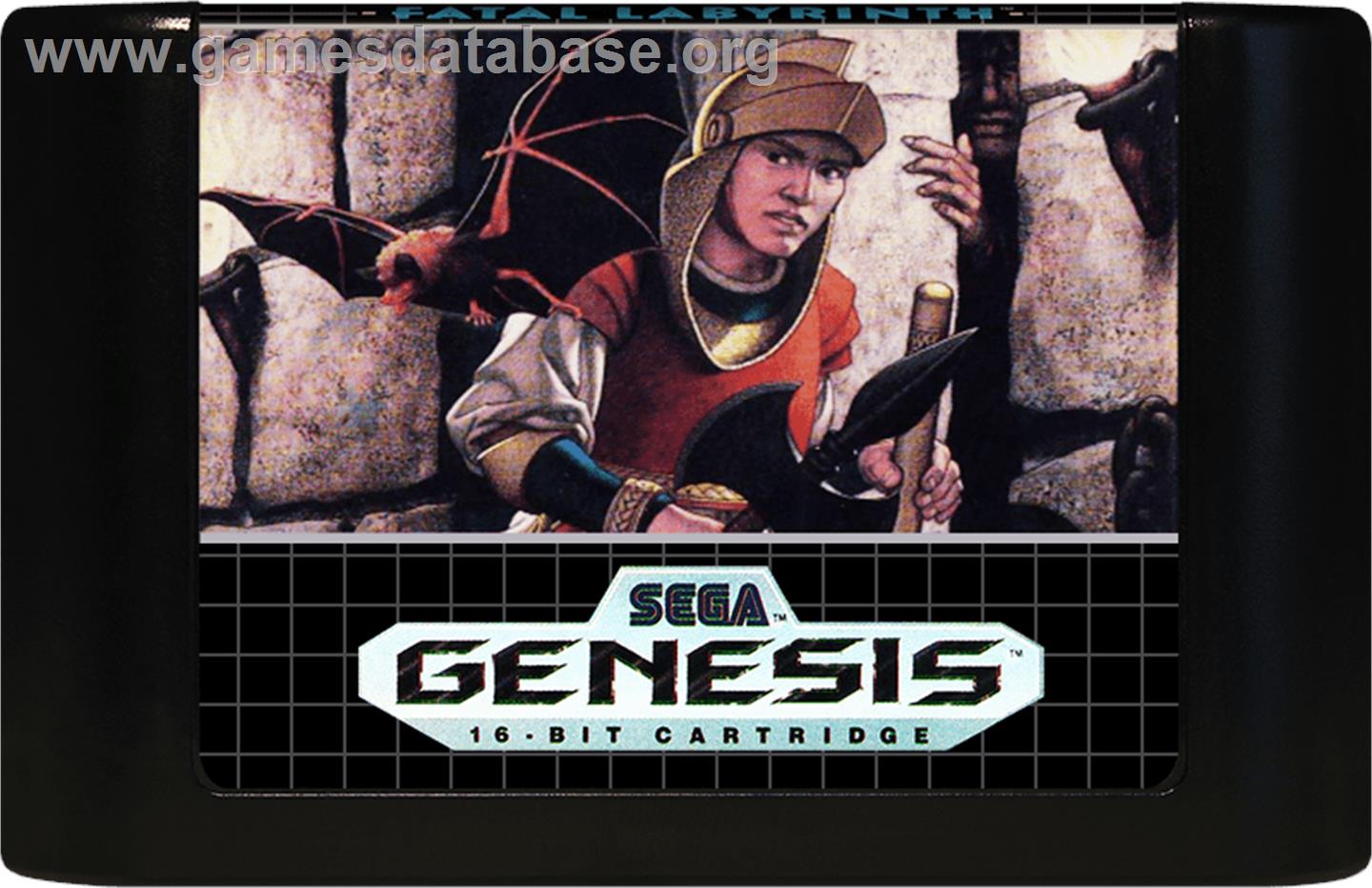 Shi No Meikyu - Labyrinth Of Death - Sega Genesis - Artwork - Cartridge