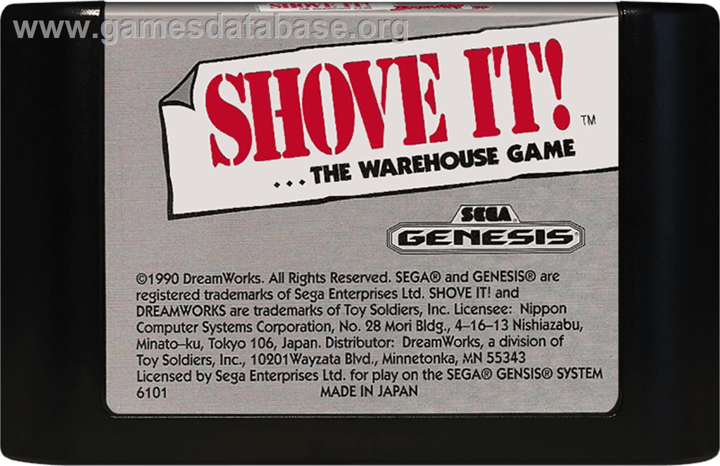 Shove It! The Warehouse Game - Sega Genesis - Artwork - Cartridge