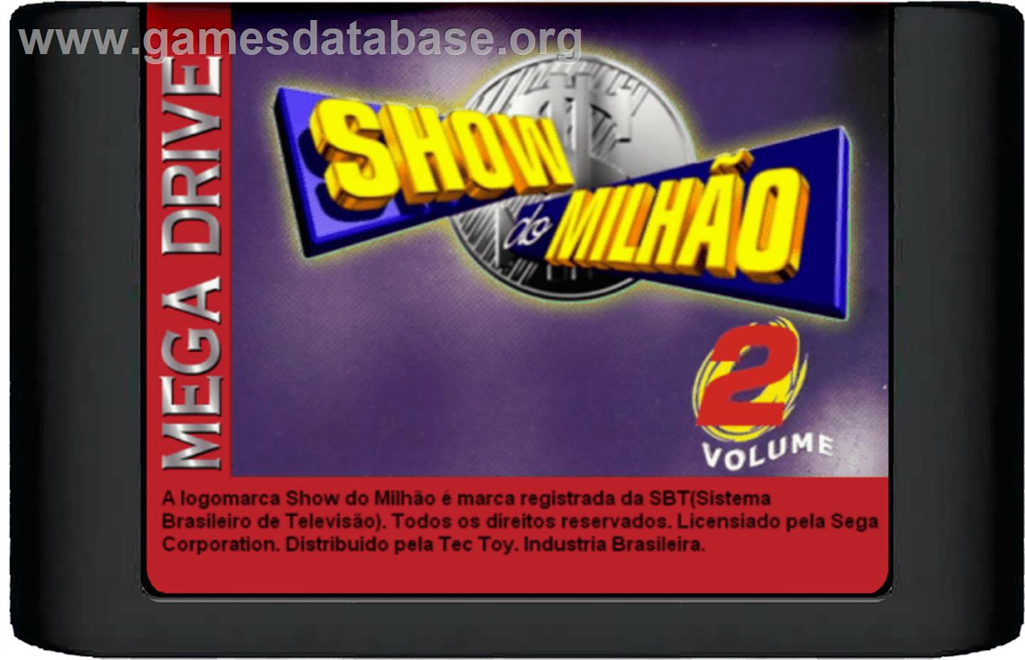 Show Do Milhao Volume 2 - Sega Genesis - Artwork - Cartridge