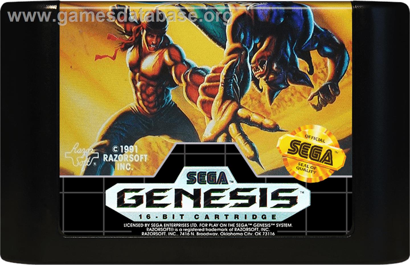 Slaughter Sport - Sega Genesis - Artwork - Cartridge