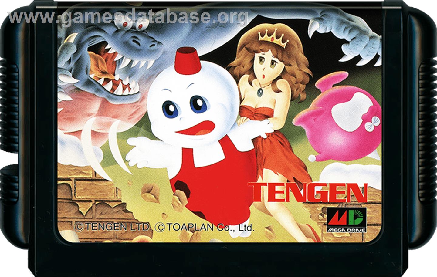 Snow Bros. Nick And Tom - Sega Genesis - Artwork - Cartridge
