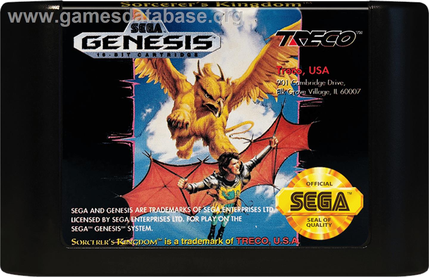 Sorcerer's Kingdom - Sega Genesis - Artwork - Cartridge