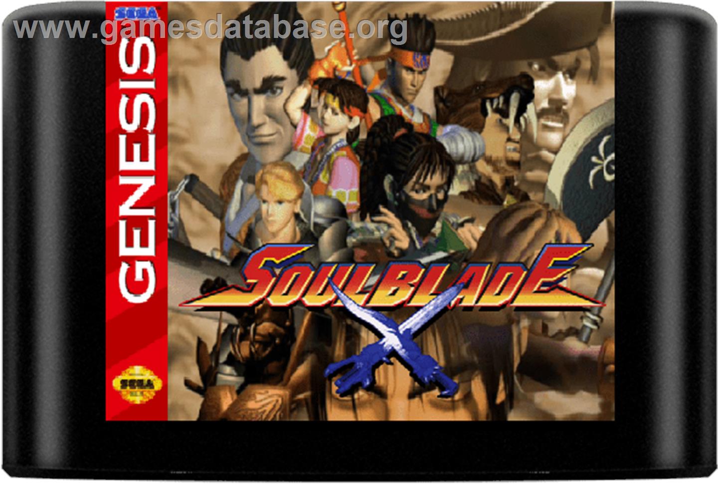 Soul Blade - Sega Genesis - Artwork - Cartridge