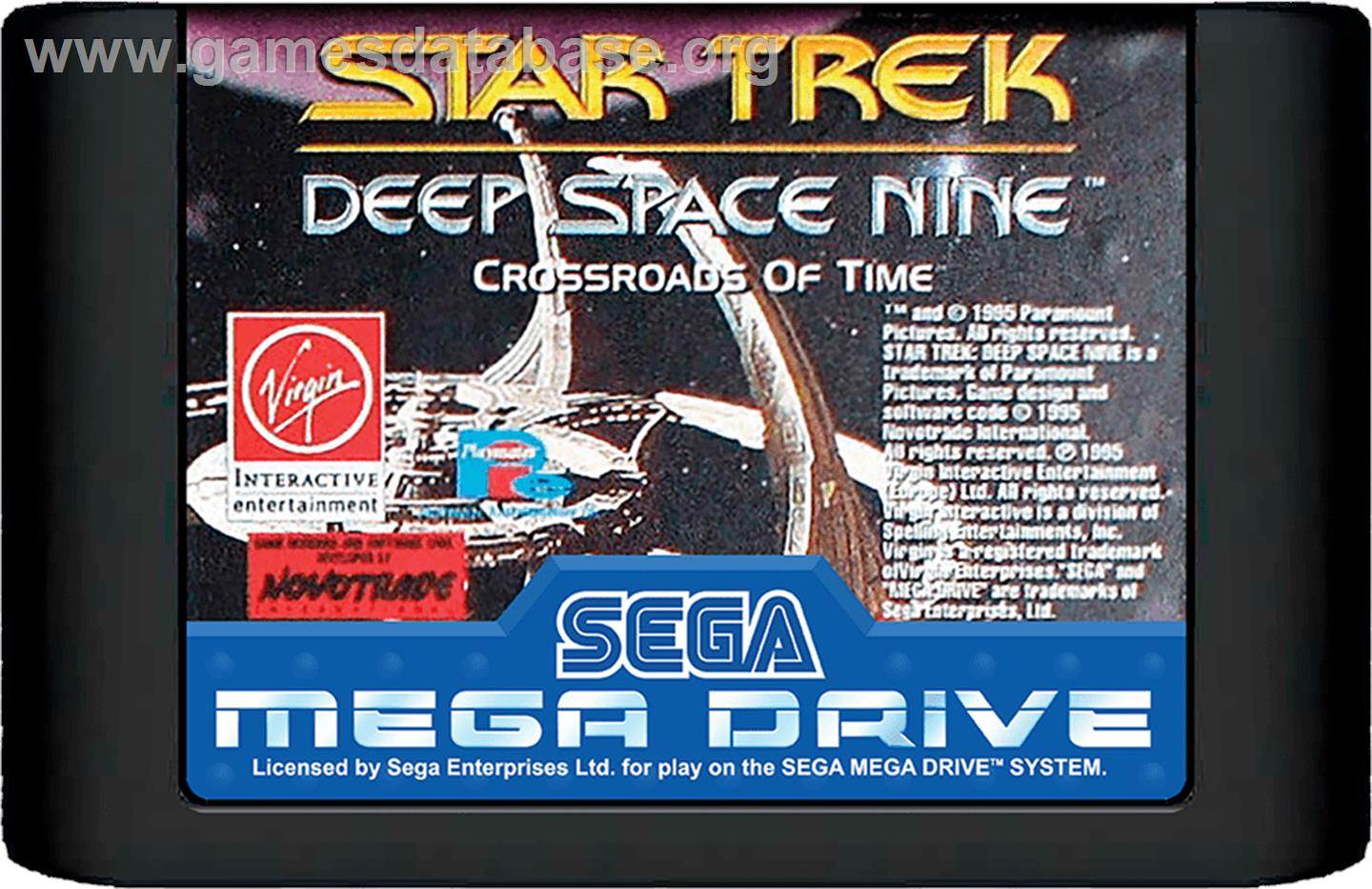 Star Trek Deep Space Nine - Crossroads of Time - Sega Genesis - Artwork - Cartridge