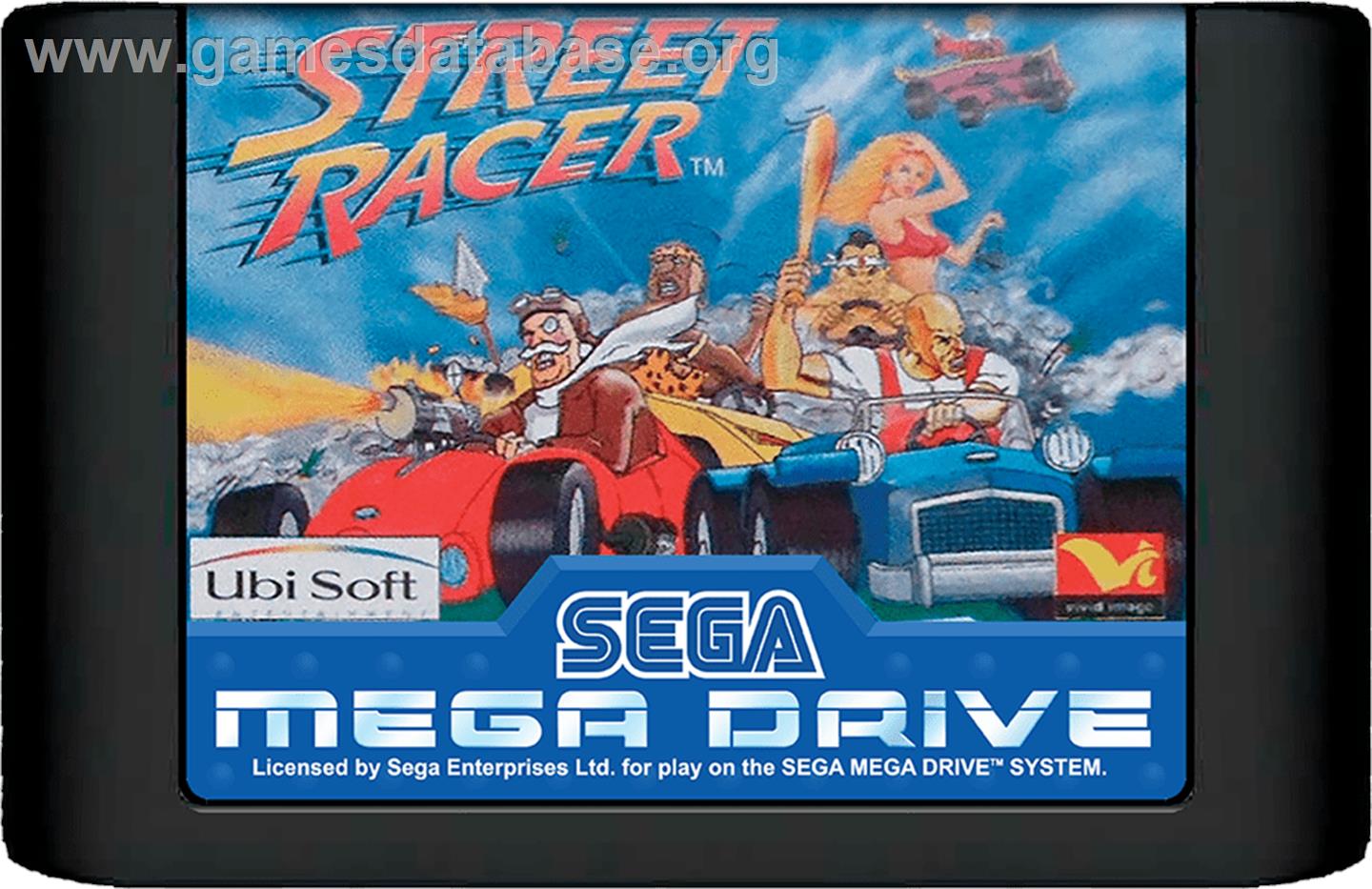 Street Racer - Sega Genesis - Artwork - Cartridge