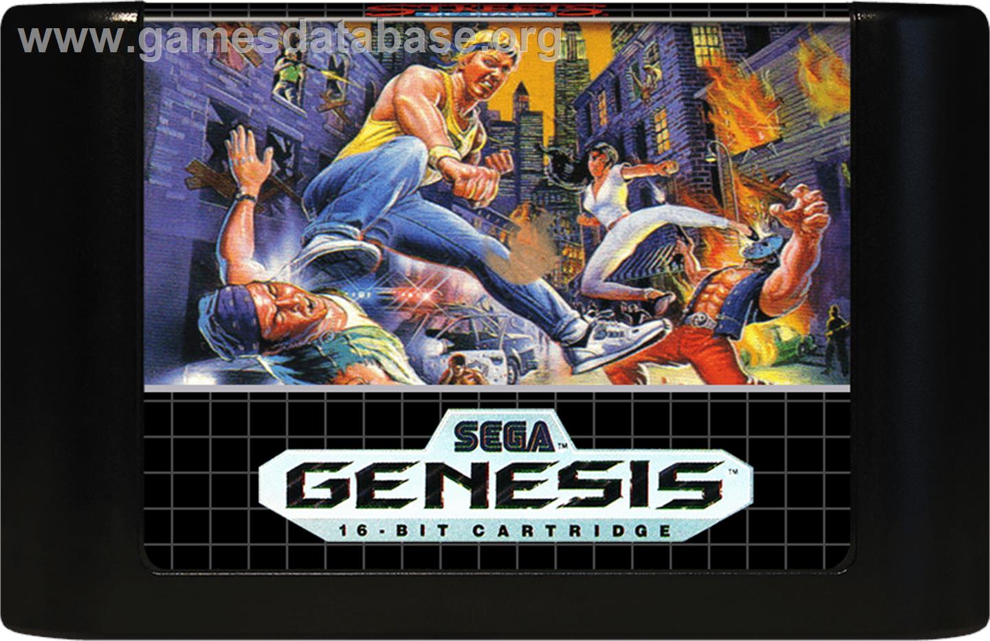 Streets Of Rage - Sega Genesis - Artwork - Cartridge