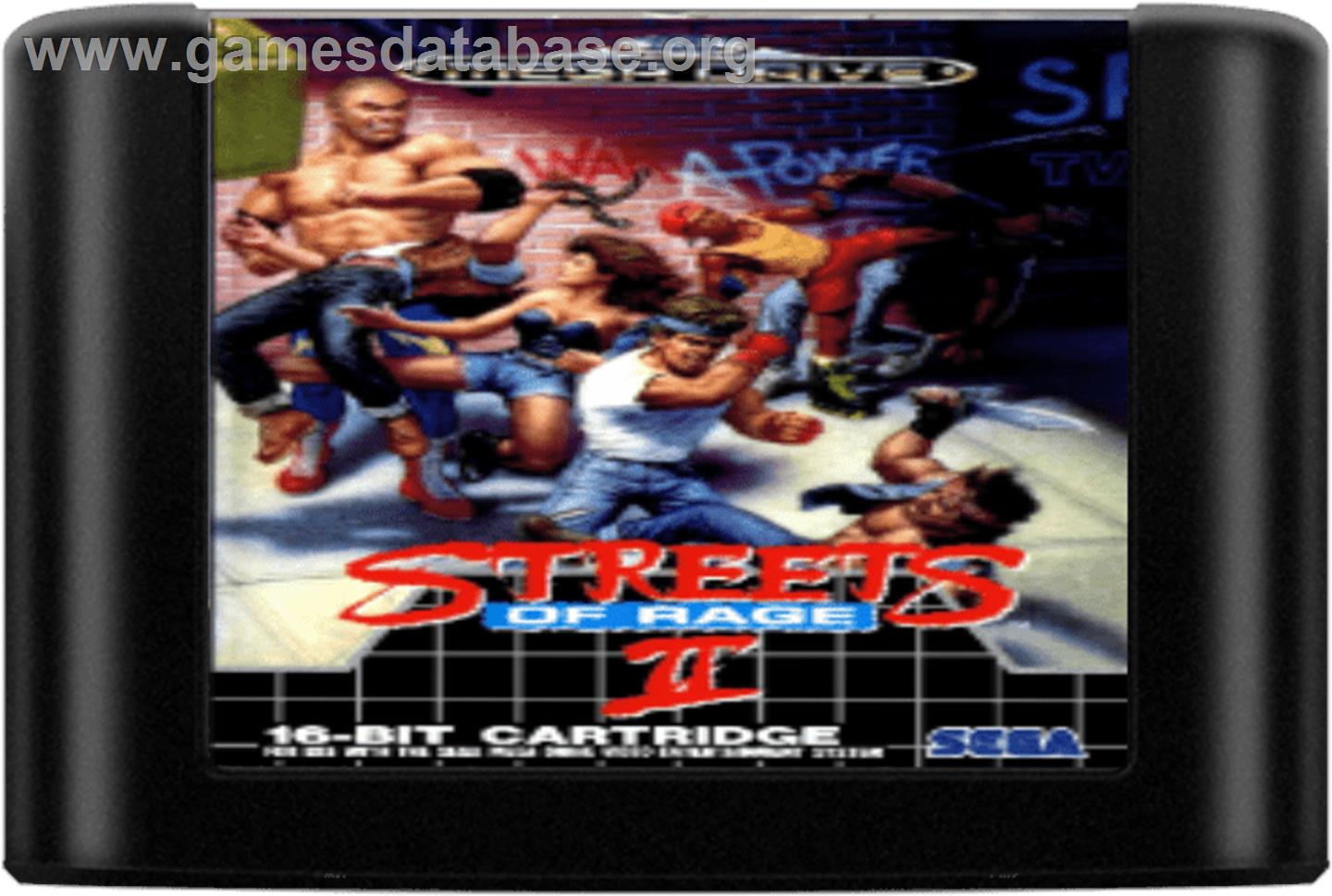 Streets Of Rage 2 - Sega Genesis - Artwork - Cartridge