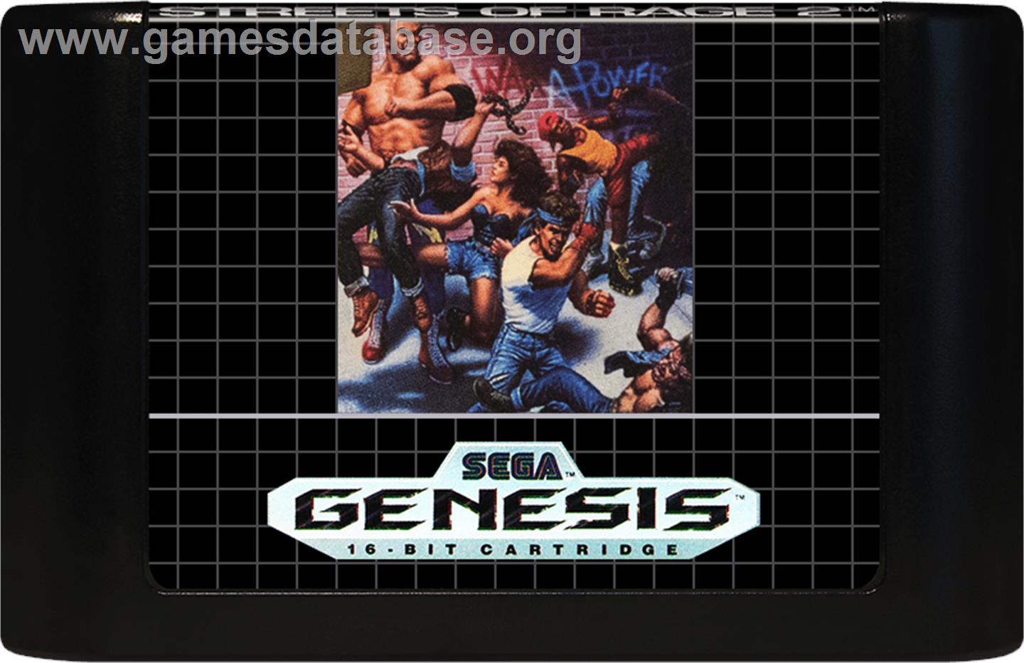 Streets of Rage 2 - Sega Genesis - Artwork - Cartridge