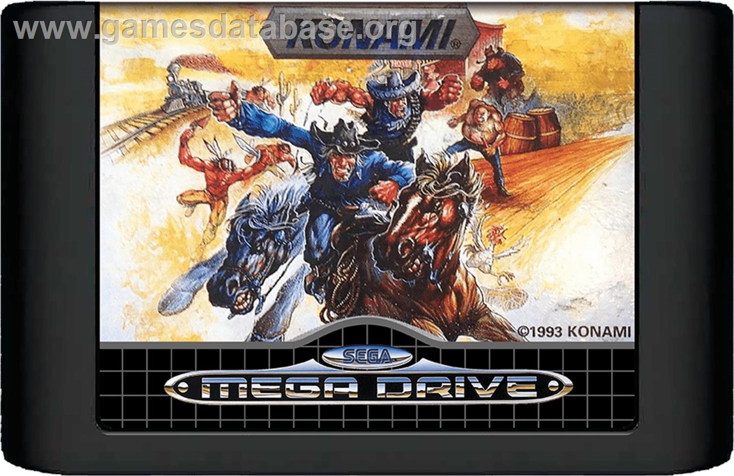 Sunset Riders - Sega Genesis - Artwork - Cartridge