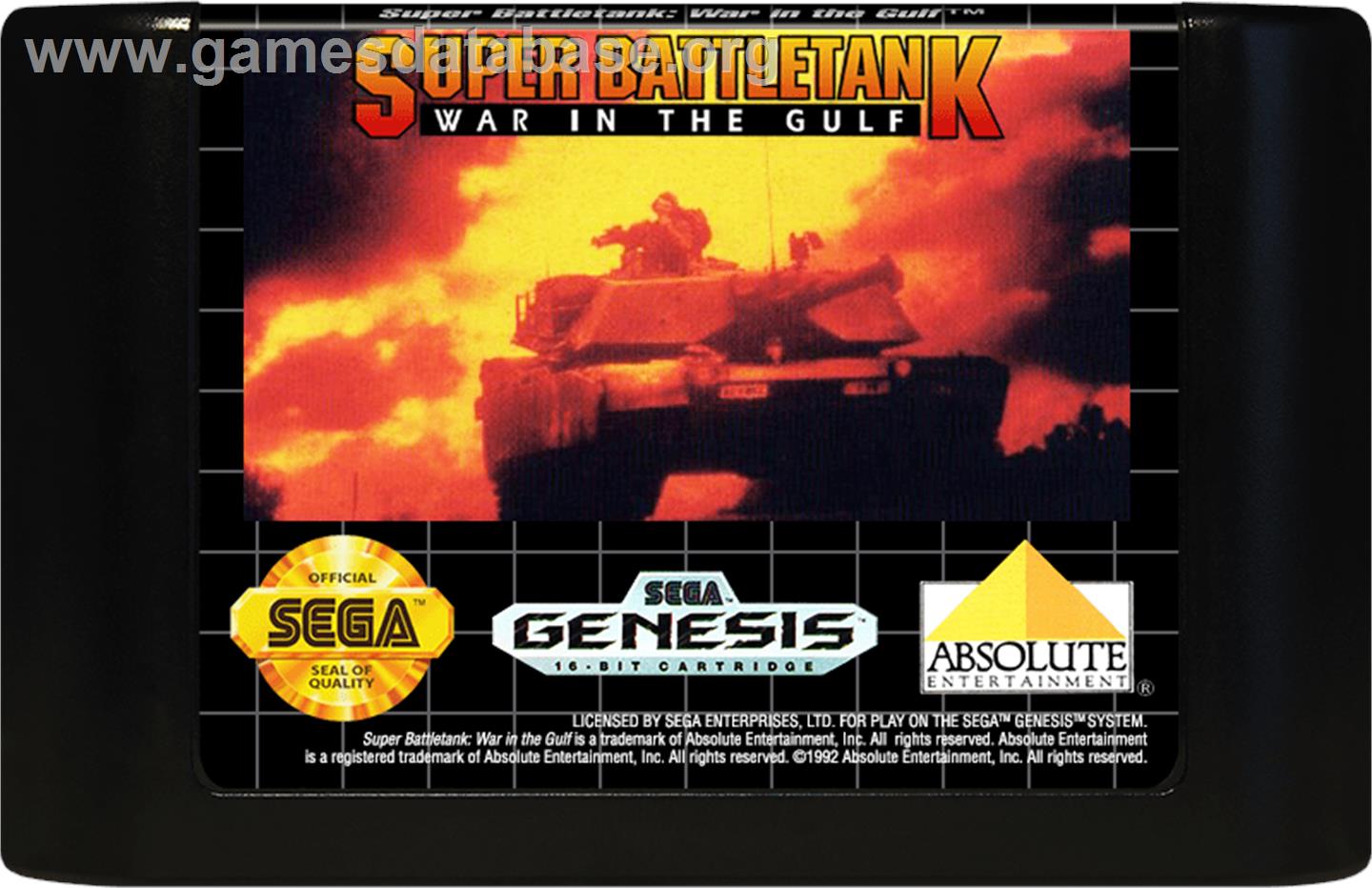 Super Battletank: War in the Gulf - Sega Genesis - Artwork - Cartridge
