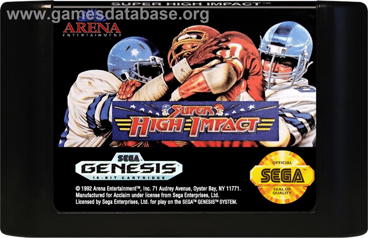 Super High Impact - Sega Genesis - Artwork - Cartridge
