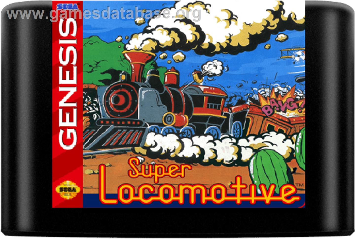 Super Locomotive - Sega Genesis - Artwork - Cartridge