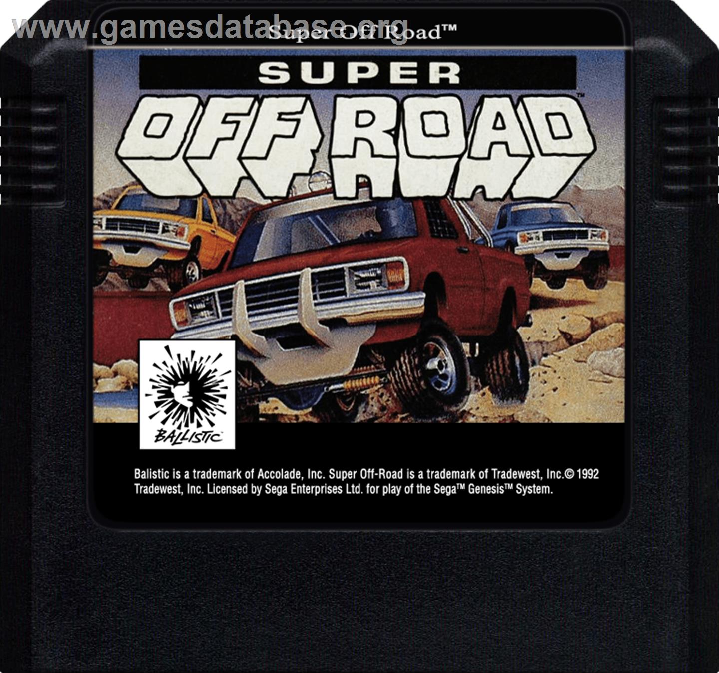 Super Off Road - Sega Genesis - Artwork - Cartridge