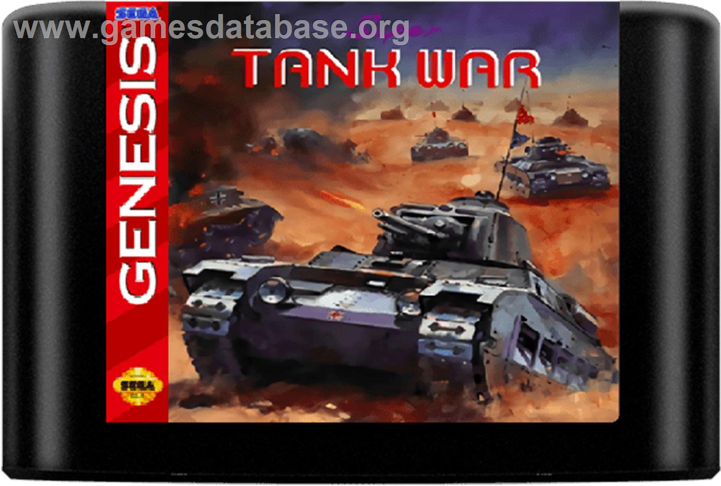 Super Tank War - Sega Genesis - Artwork - Cartridge