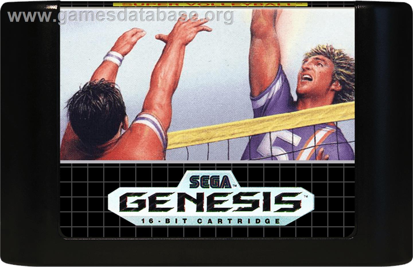 Super Volleyball - Sega Genesis - Artwork - Cartridge