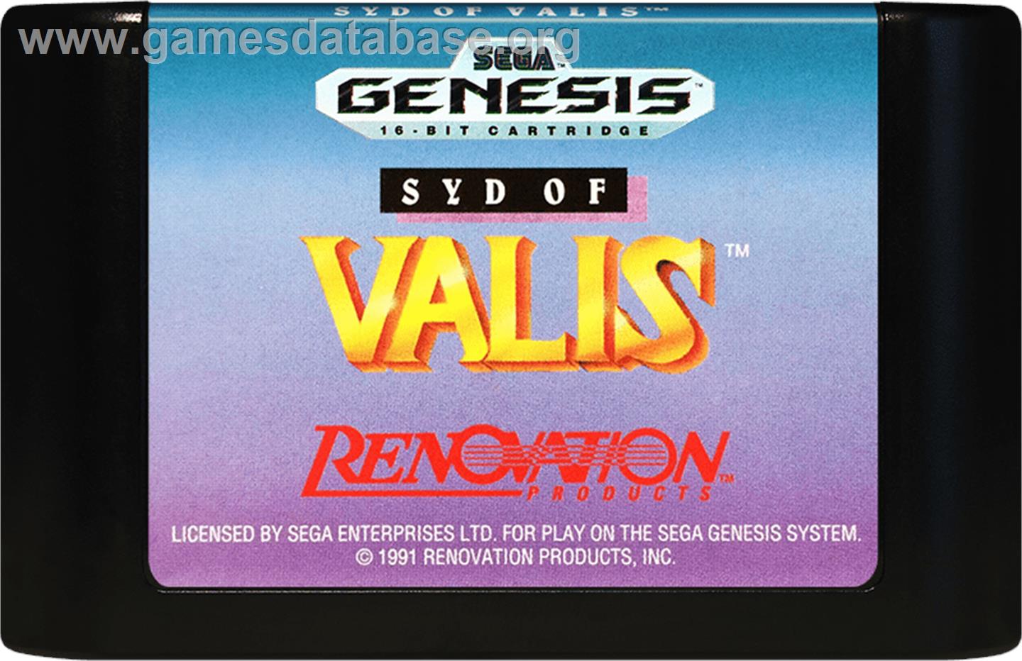 Syd Of Valis - Sega Genesis - Artwork - Cartridge