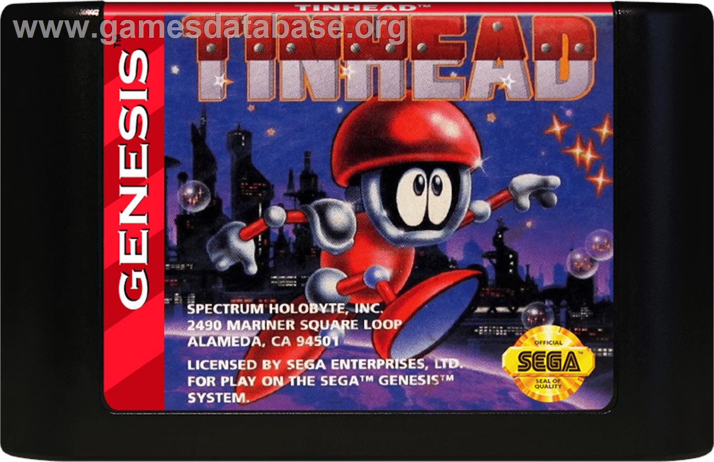 Tin Head - Sega Genesis - Artwork - Cartridge