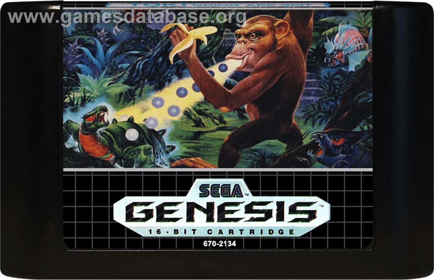 Toki - Sega Genesis - Artwork - Cartridge