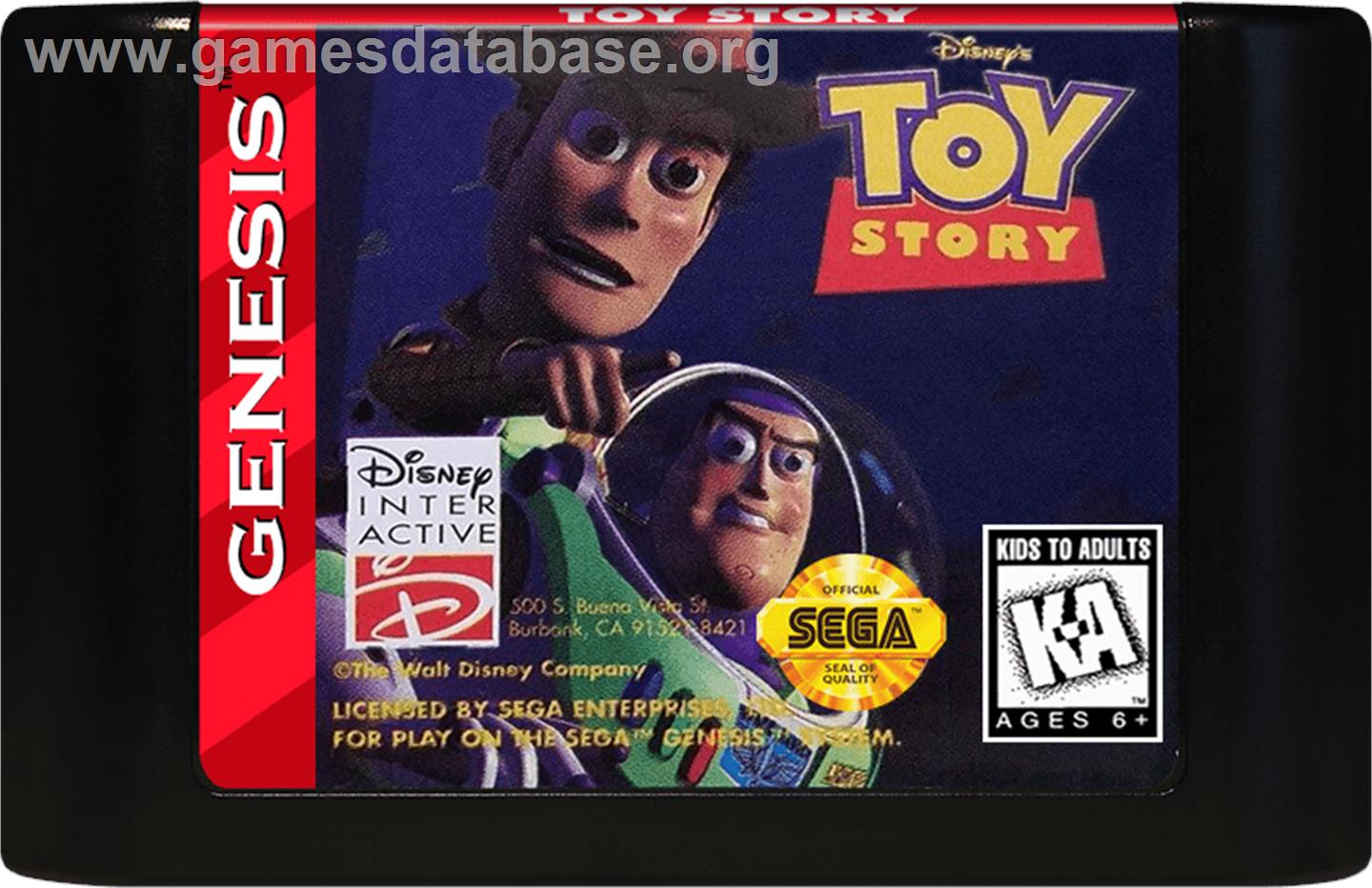 Toy Story - Sega Genesis - Artwork - Cartridge