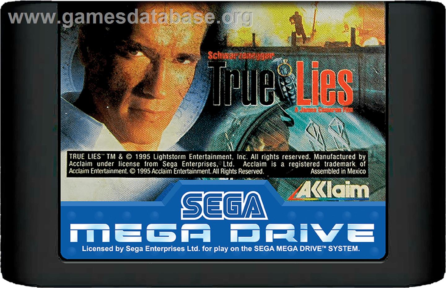 True Lies - Sega Genesis - Artwork - Cartridge